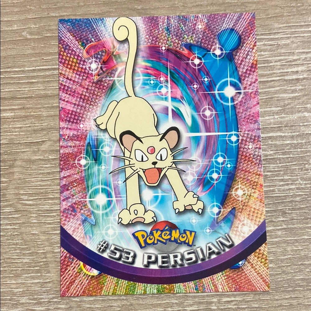 Persian #53 NON Holo 1999 Topps BLUE LOGO 1st Set Pokemon Topps Series 1